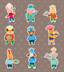 animal chef stickers