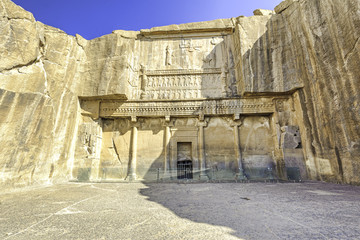 bas-relief of Xerxes palace in Persepolis, Shiraz, Iran