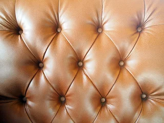 Gordijnen Bruin Luxe knoopleer © paisan191