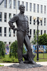 Monument to John James Hughes - founder of Donetsk, Ukraine