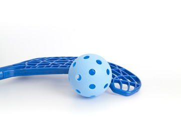floorball stick with ball isolated on white background - 42150596