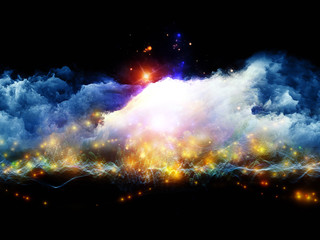 Fototapeta na wymiar Three dimensional fractal clouds