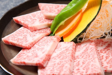 sliced raw beef for Korean beef barbecue