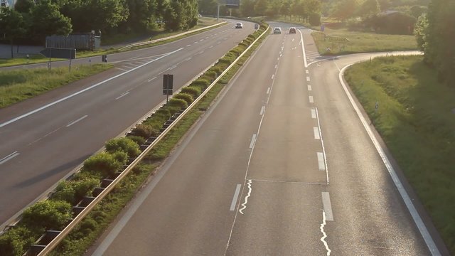 Stra&szlig;e im Abendlicht