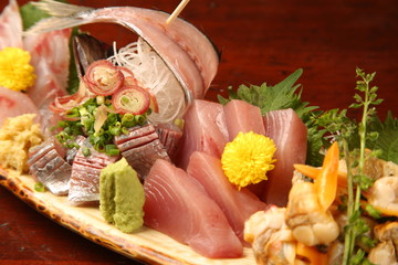 Fototapeta na wymiar sashimi plate