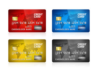 Credit Card Collection Isolated