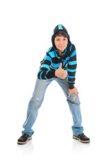 Portrait of emotionally boy.