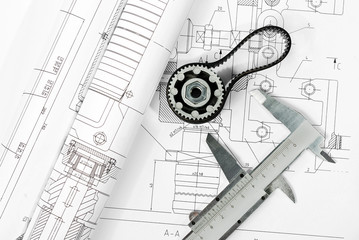 gear and caliper blueprint