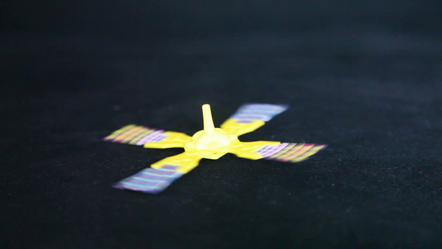 plastic peg top isolated on black