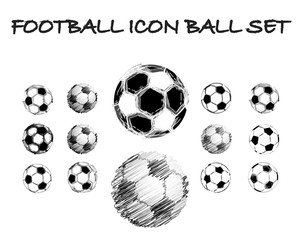 Soccer grunge ball set - 42158346