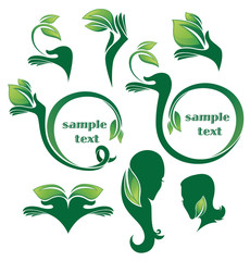 vector collection of ecological beauty symbols