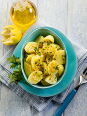 potatoes salad with parsley and pepper