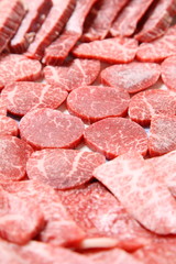 sliced raw beef for Korean beef barbecue