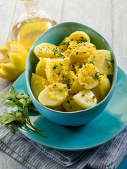 potatoes salad with parsley and pepper
