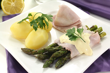 Spargel mit Kochschinken