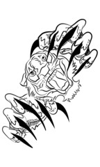 Tiger Ripping through tattoo