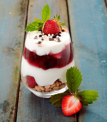 Healthy strawberry dessert