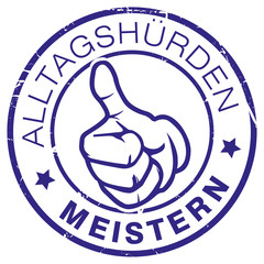 stempel daumen hoch  green technology inside