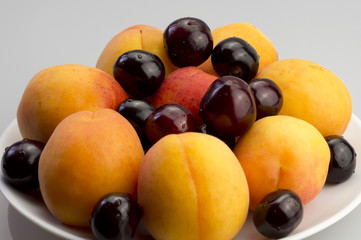 Apricots and cherries