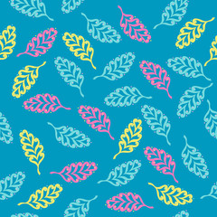 seamless pattern of leaves