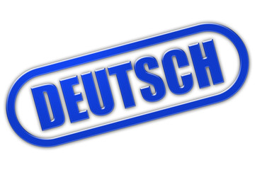 Stempel blau glas DEUTSCH
