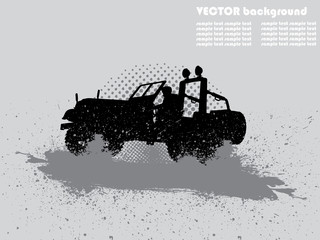 Flyer or card for off-road cars © Dragan