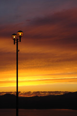 Street lamp after sunset