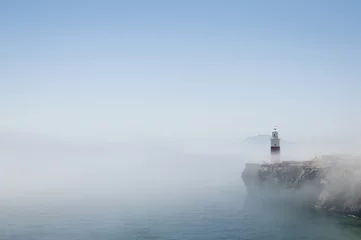 Foto auf Alu-Dibond Leuchtturm von Gibraltar im Nebel © MrSegui
