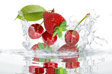 Crédence de cuisine en verre imprimé Éclaboussures deau Fruits 418