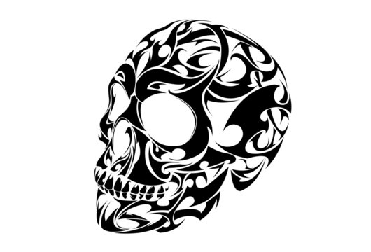 Tribal Skull Tattoo vector design