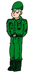 Fototapeta premium Cartoon soldier