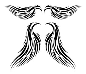 tattoo wings tribal vector