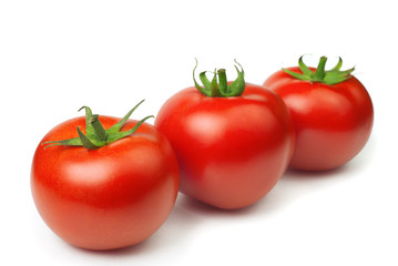 tomates on white background