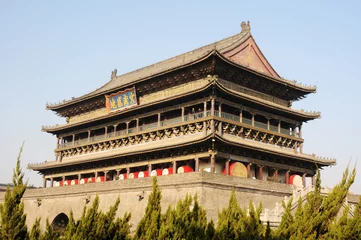 Deurstickers Drum Tower of Xian China © bbbar