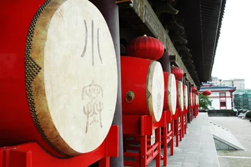 Rolgordijnen Chinese drums © bbbar