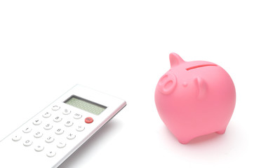 ブタ　貯金箱　電卓