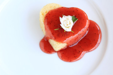 Close up of butter cake