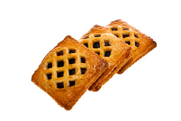 Cookies, white background.