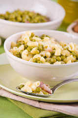 Pea and pasta soup.