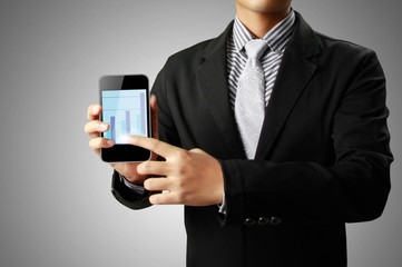 Touch screen graph on mobile phone