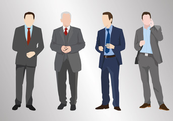 4 Silhouetten m&auml;nnlich business