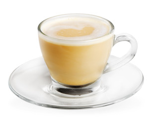 cappuccino cup isolated on white