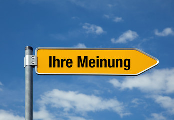 Pfeil mit blaue Himmel IHRE MEINUNG