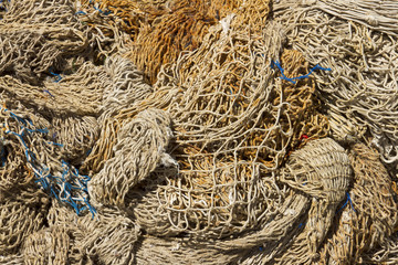 Stack of fishingnets