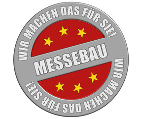 Schild graurot rt WMDFS MESSEBAU