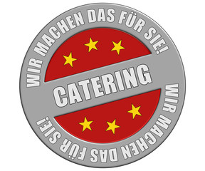 Schild graurot rt WMDFS CATERING