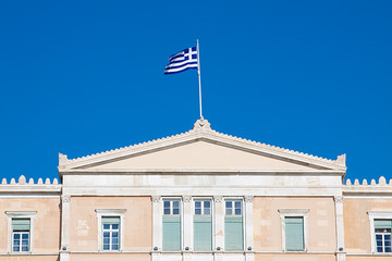 Fototapeta na wymiar Grecki parlament w Atenach