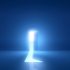 光が射し込むドア