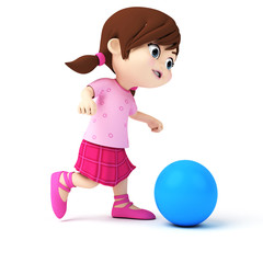 3d rendered illustration of a little girl © Sebastian Kaulitzki