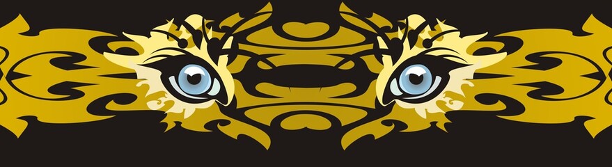 Predator eyes - a decorative strip